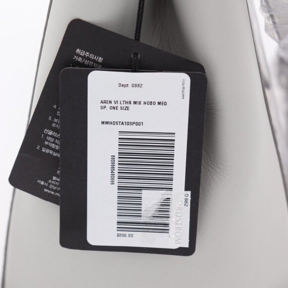 NWT MCM Aren Silver Visetos Leather Hobo Shoulder Crossbody Bag - Picture 8 of 8